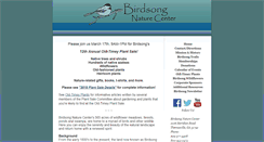 Desktop Screenshot of birdsongnaturecenter.org